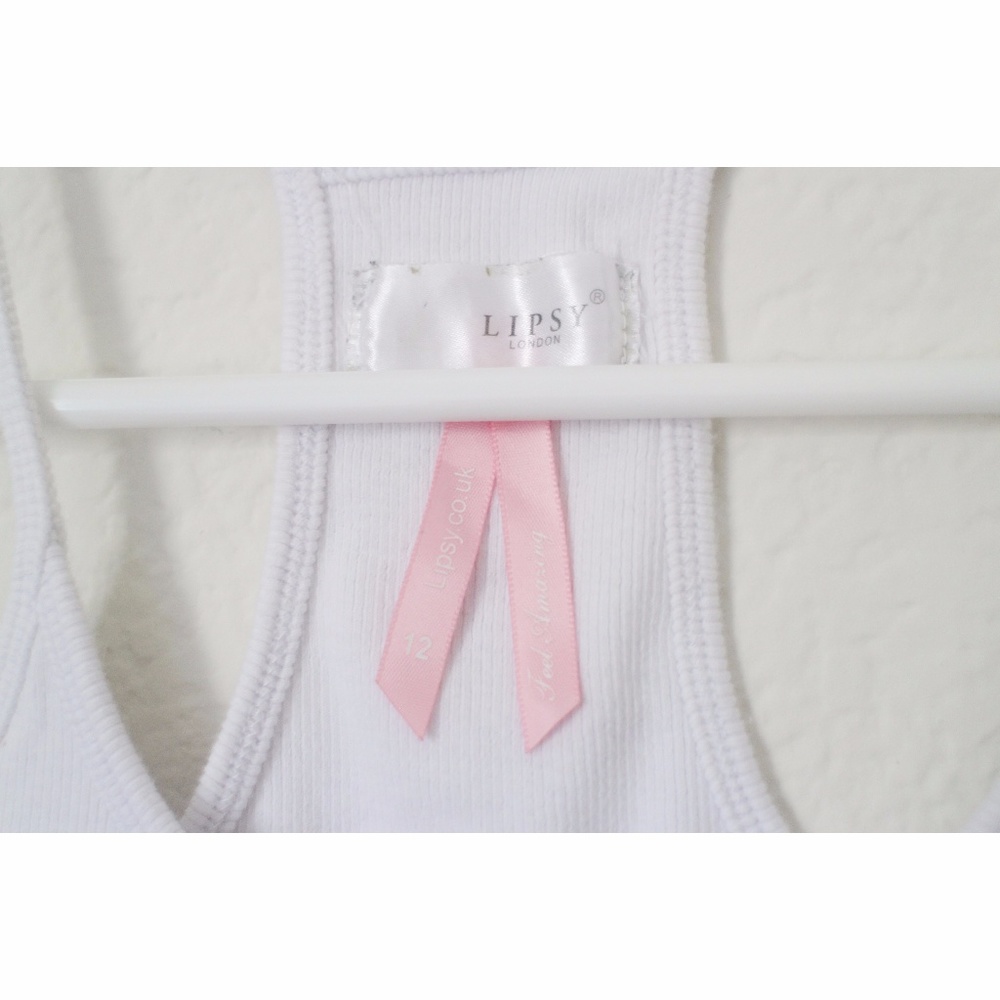 Lipsy Tatoo Jeweled Embellished Ribbed Racerback - Picture 5 of 5